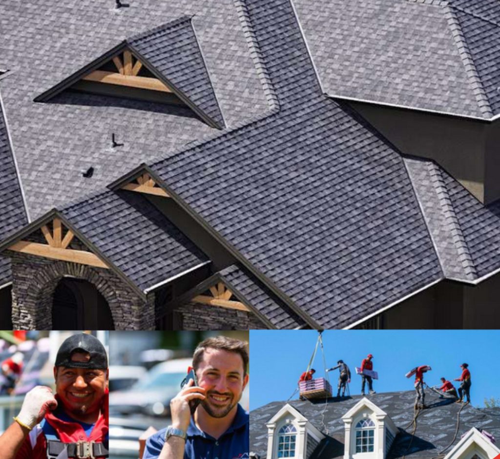 Nick Tracey Roofing crew installing a new roof